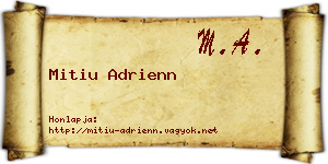 Mitiu Adrienn névjegykártya